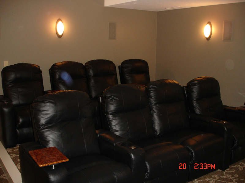 A view of the projector & rear speakers